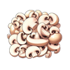 Sliced mushrooms