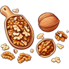shelled toasted walnuts