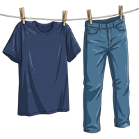 Clothes hung up to dry