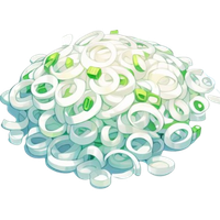 sliced green onions (white parts)