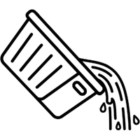 Drain or empty the container