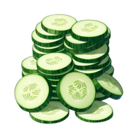 sliced cucumbers