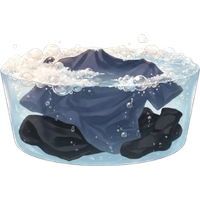 Clothes sticking out of the water