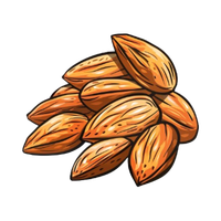 Whole almonds