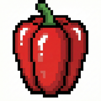 8-bit Red Bell Pepper