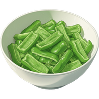 Strips of bell peppers